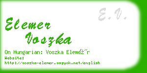 elemer voszka business card